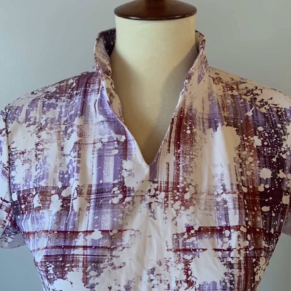 [FORAY GOLF] Purple/White Polo - Size Small - Picture 3 of 7